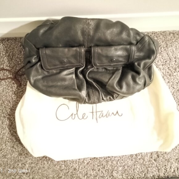 Cole Haan Black Leather Shoulder Bag - Picture 7 of 7